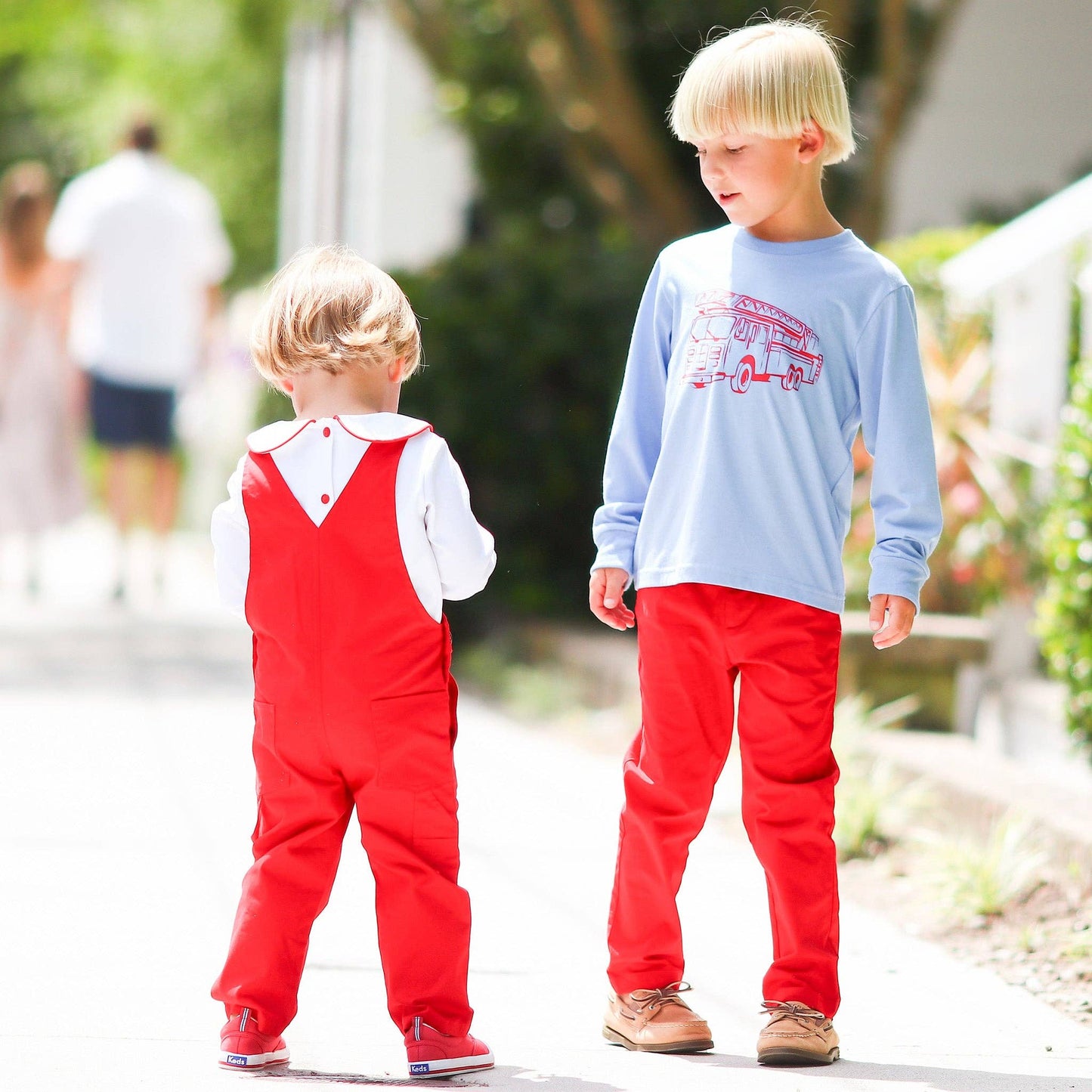 Red Twill Overalls
