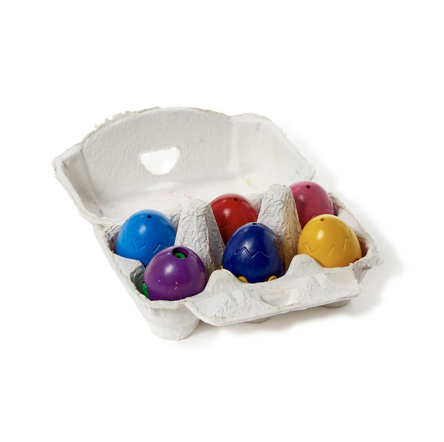Egg Shapes Crayons in Egg Crate