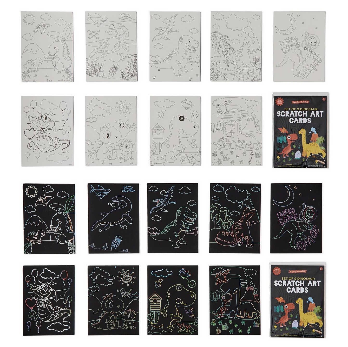 Scratch Art and Coloring Card Kit