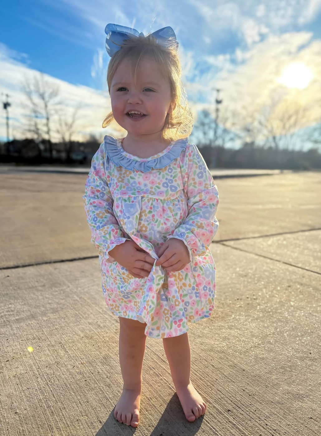 Long Sleeves Floral Spring Set
