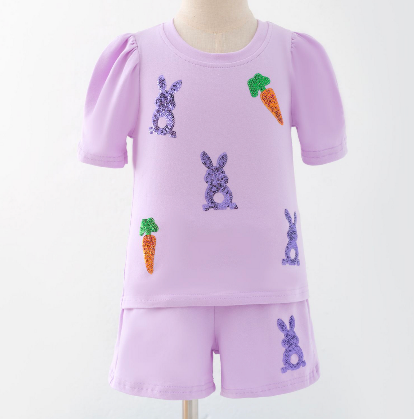 Lavender Sequin Bunny Set