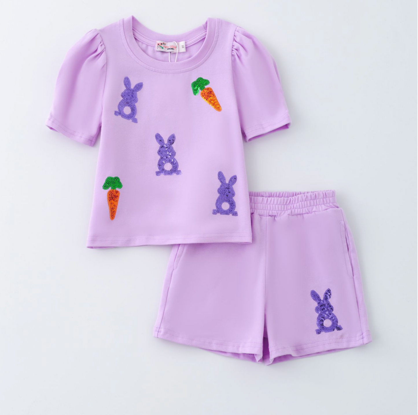 Lavender Sequin Bunny Set