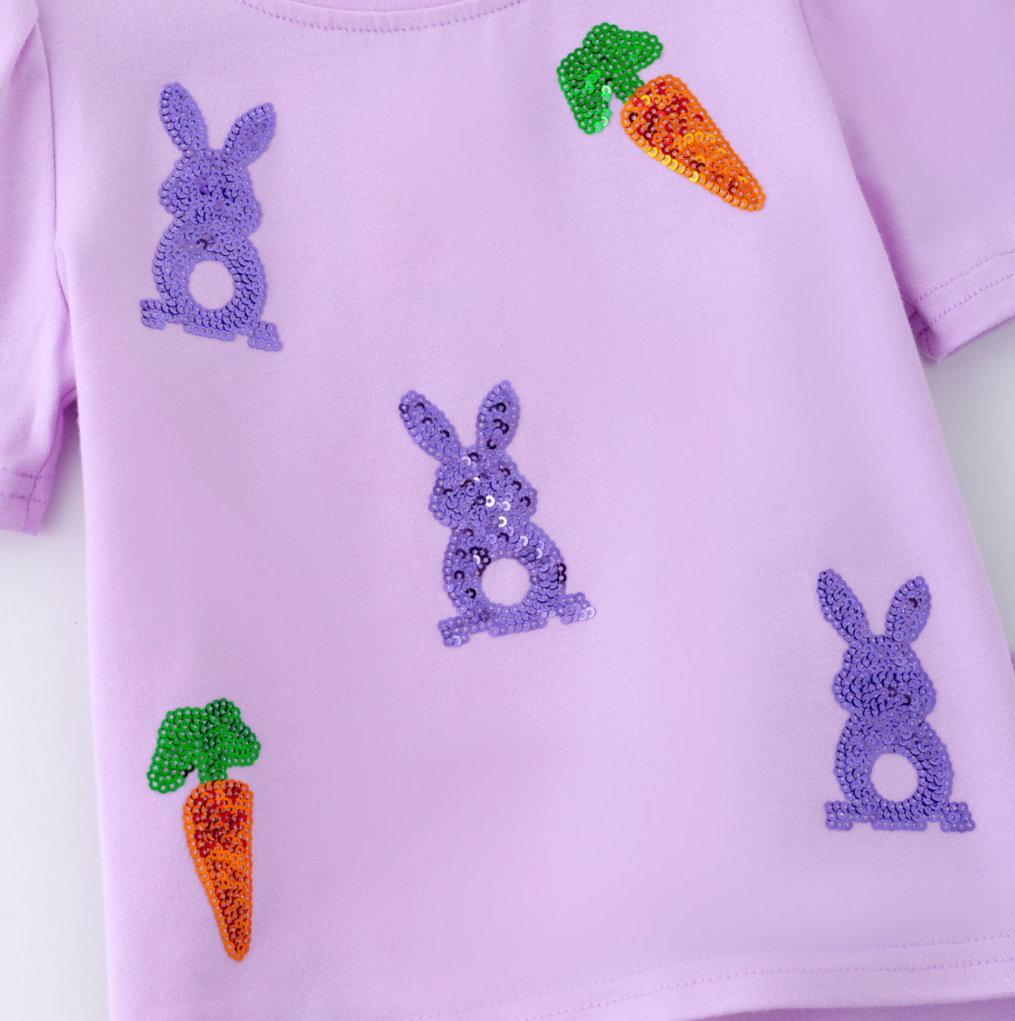 Lavender Sequin Bunny Set