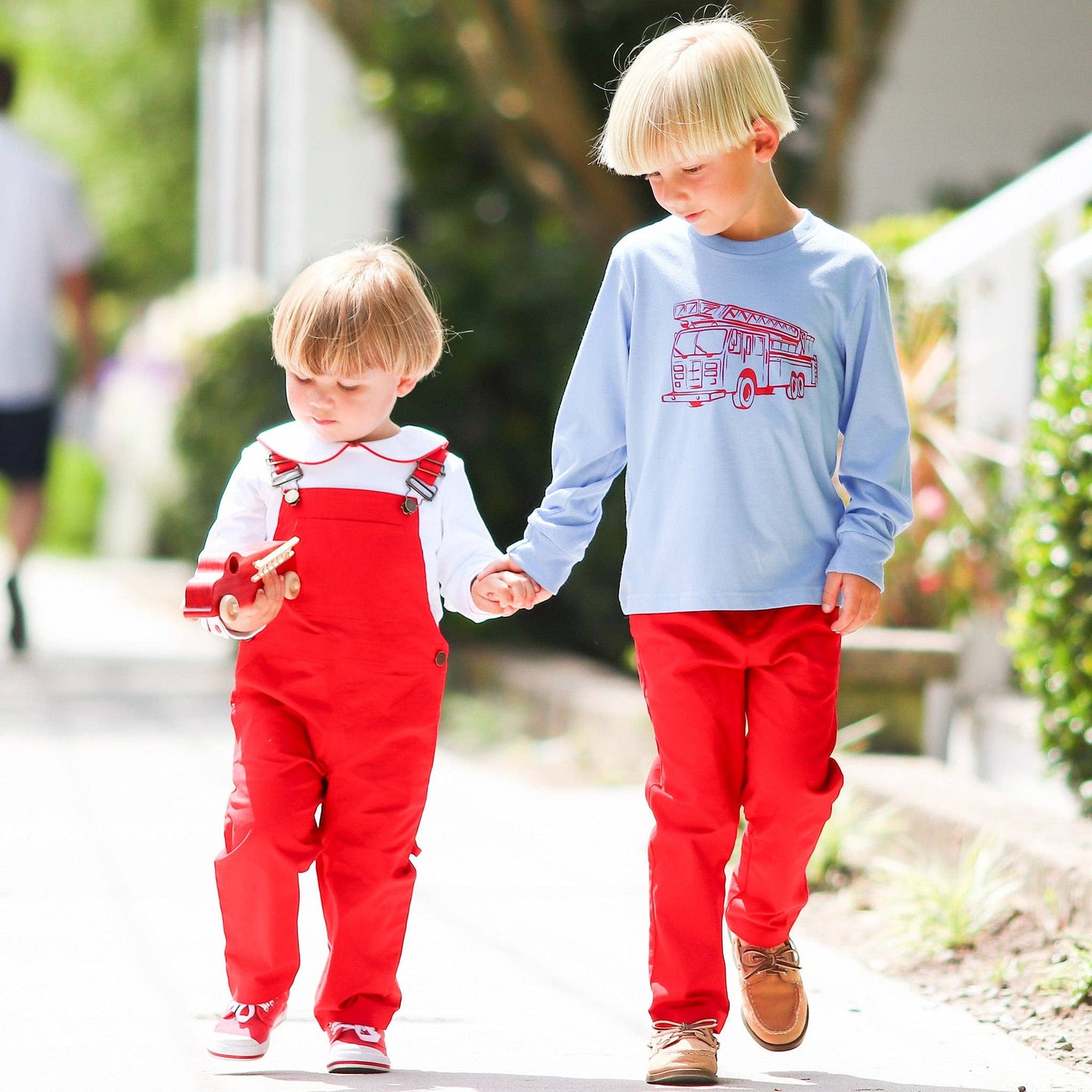 Red Twill Overalls