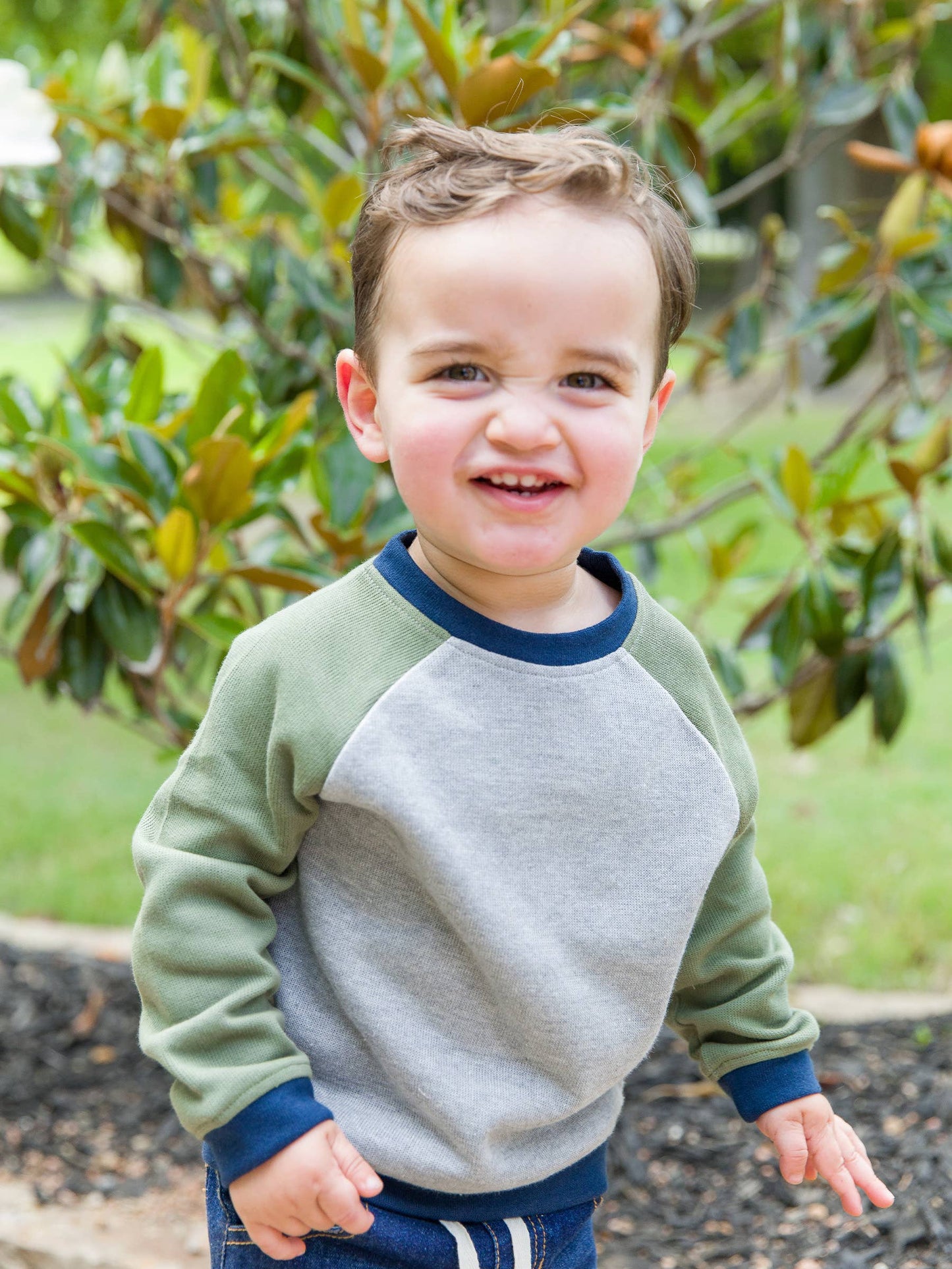 Boys Color Block Raglan Tee