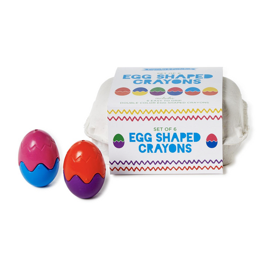 Egg Shapes Crayons in Egg Crate
