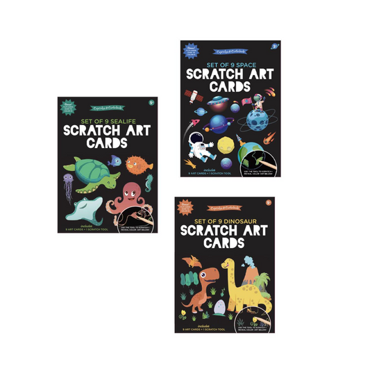 Scratch Art and Coloring Card Kit
