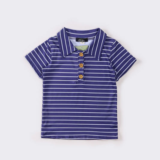 Stripe Boys Collar Shirt