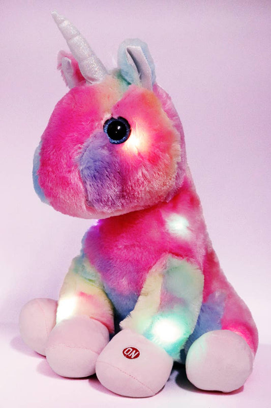 Unicorn LED Light-Up Fuzzy Plushie Stuffed Toy